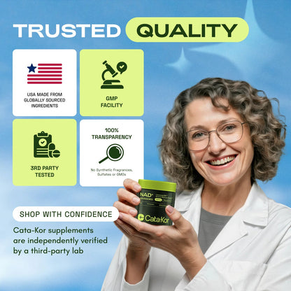 Cata-Kor NAD+ Advanced NAD Supplement with Resveratrol